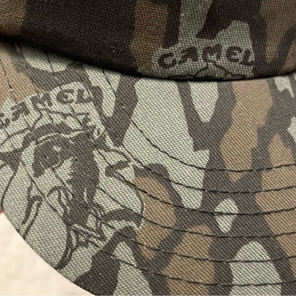 Vintage 1989 Camel Cigarettes REBARK Camo Snapback Hat Made In USA Joe Camel - Picture 3 of 9